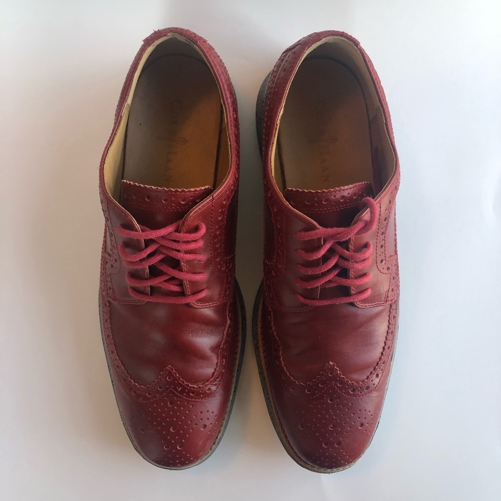 Cole Haan Red Lunargrand 9.5 Oxford Shoes